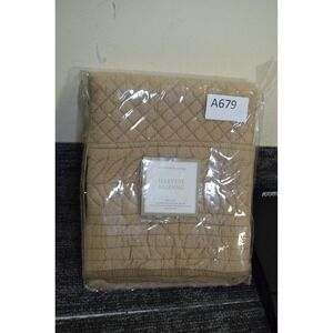 NOS Restoration Hardware Harvest Bedding European Pillow Sham 26x26 Tan NEW